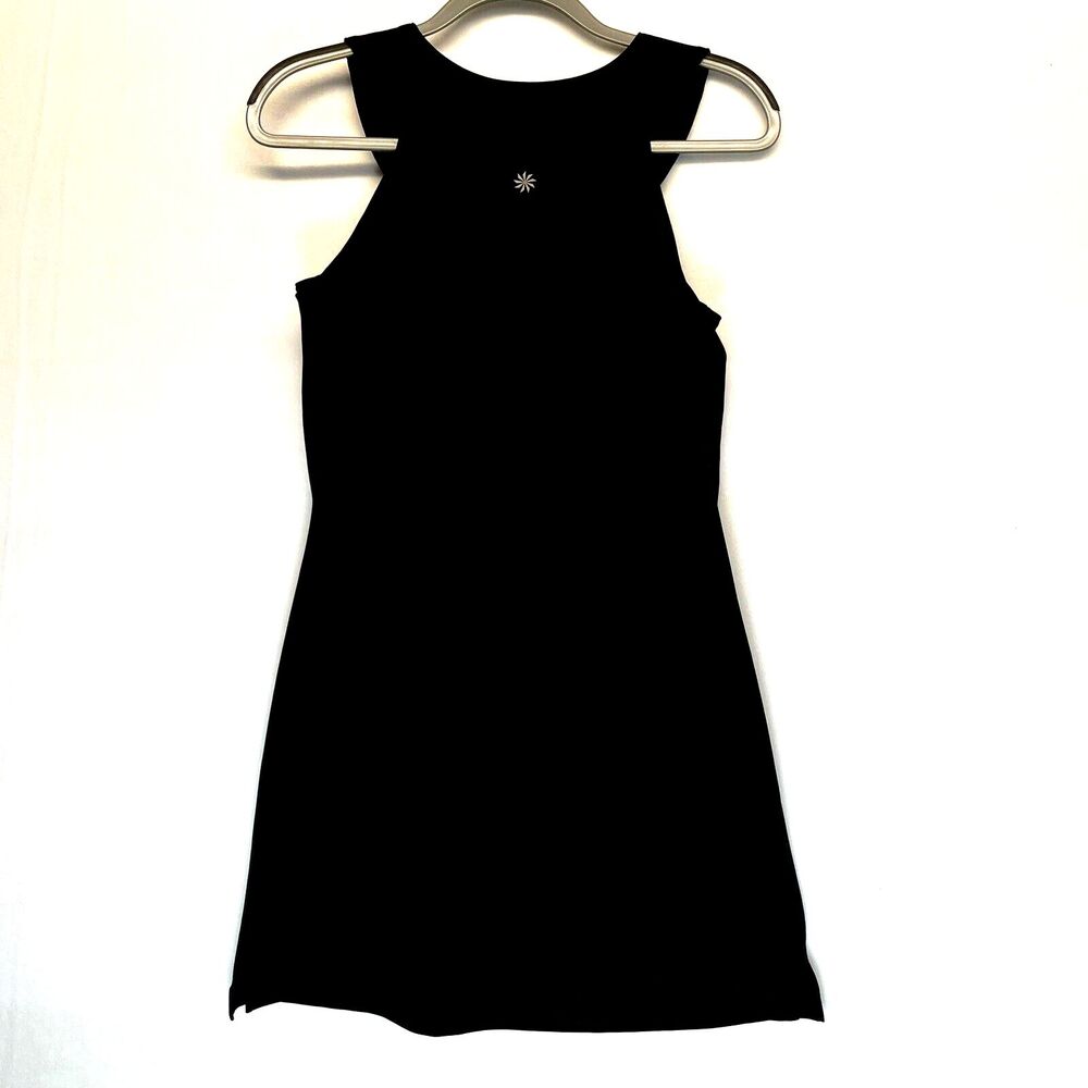 Athleta Womens Dress Size Small Black Dress Sleeveless Built in Bra - Picture 2 of 6